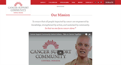 Desktop Screenshot of cancersupportindy.org